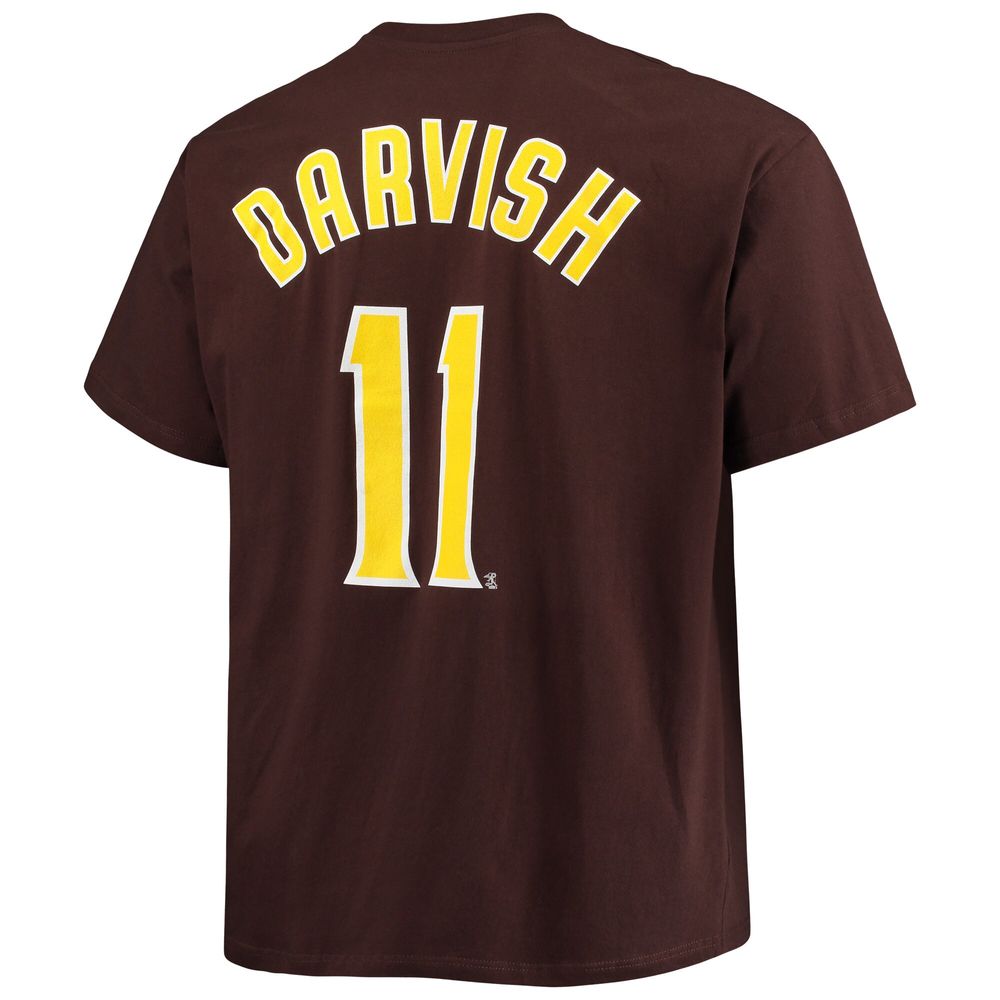 Men's Yu Darvish Brown San Diego Padres Big & Tall Name Number T-Shirt