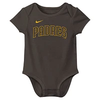 Newborn & Infant Nike Fernando Tatis Jr. Brown San Diego Padres Fuse Name Number Bodysuit