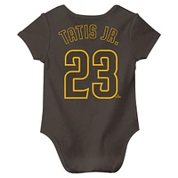 Newborn & Infant Nike Fernando Tatis Jr. Brown San Diego Padres Fuse Name Number Bodysuit