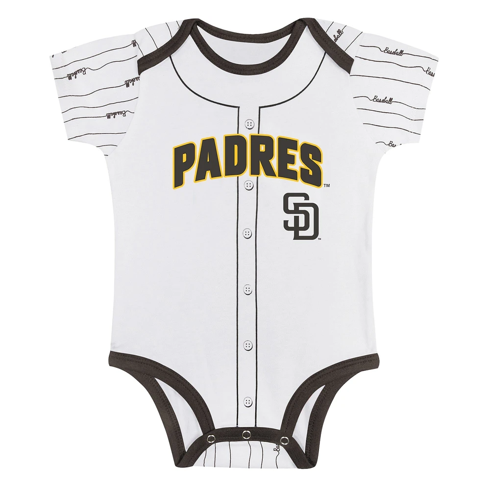 Ensemble de 2 bodys Play Ball pour nouveau-nés et nourrissons des San Diego Padres