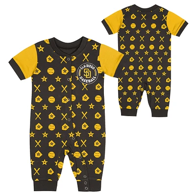 Newborn  Brown San Diego Padres Hard 90 Coveralls