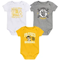 Ensemble de trois bodies pour nouveau-né San Diego Padres Batter Up