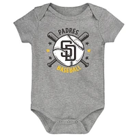 Ensemble de trois bodies pour nouveau-né San Diego Padres Batter Up