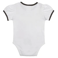 Ensemble 3 pièces pour nouveau-né blanc/marron San Diego Padres Sweet Catcher, body, bandeau et jupe