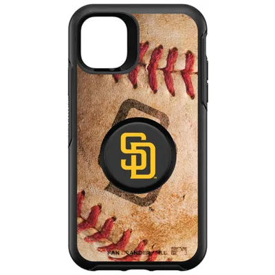San Diego Padres OtterBox Otter+Pop PopSocket Symmetry Baseball Design iPhone Case - Black
