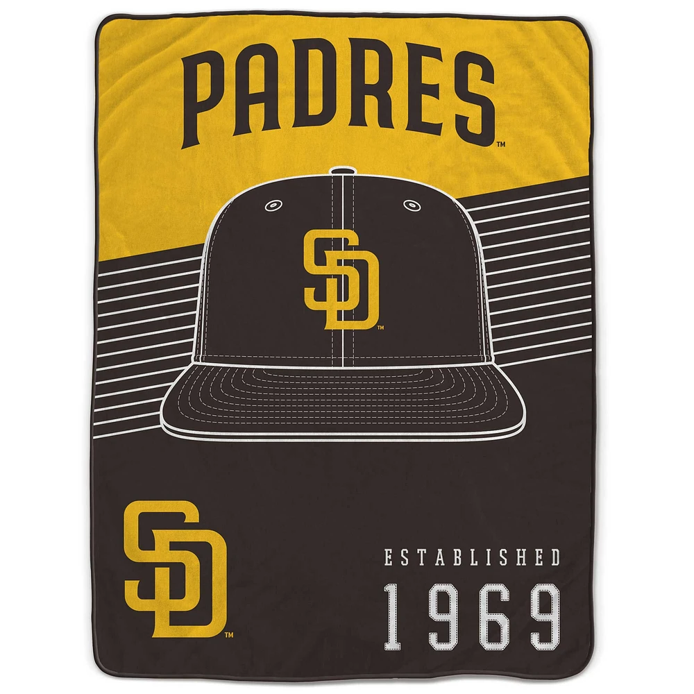 Couverture Pegasus San Diego Padres 60" x 80" à rayures sur le chapeau