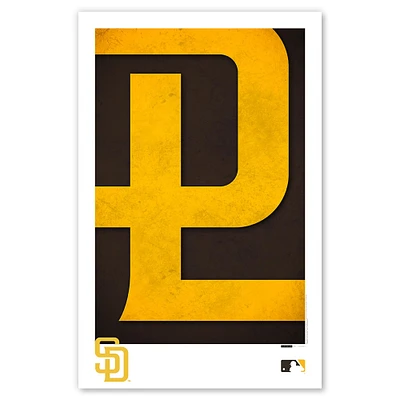 San Diego Padres 11" x 17" Minimalist Logo Poster Print