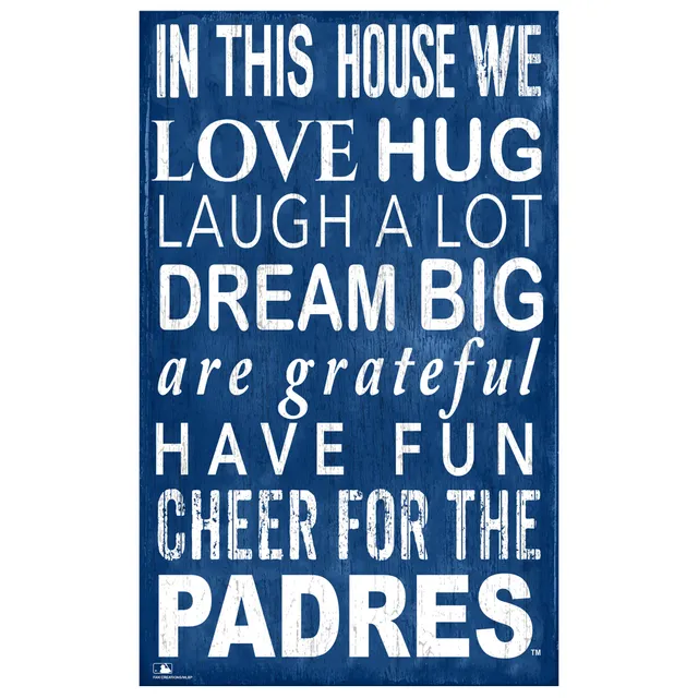 San Diego Padres 11'' x 19'' Welcome Team Tag Sign