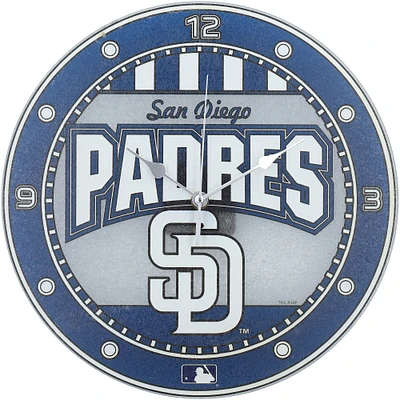 Horloge murale en verre d'art San Diego Padres 12''