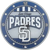 San Diego Padres 12'' Art Glass Wall Clock