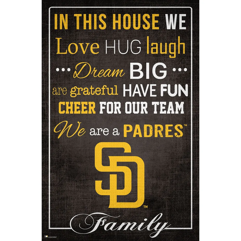 San Diego Padres 17 x 26 Coordinates Sign