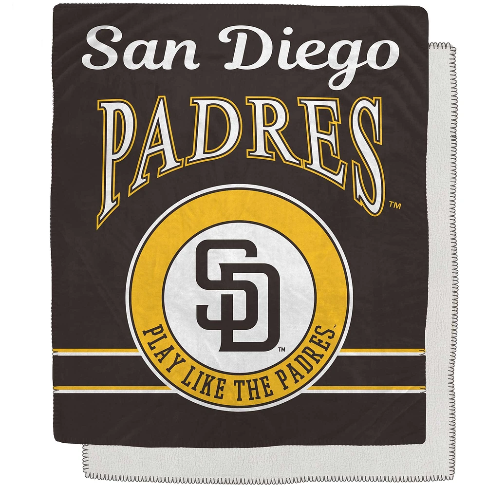 San Diego Padres 50" x 60" Retro Emblem Flannel Fleece Sherpa Blanket