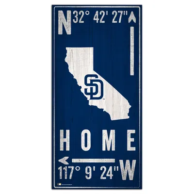 MLB 12 Distressed Circle State Sign San Diego Padres