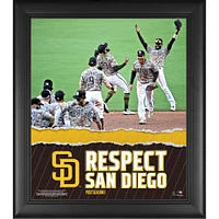 Collage encadré 15" x 17" des Padres de San Diego sur le respect des séries éliminatoires 2020