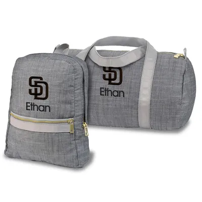 San Diego Padres Personalized Small Backpack and Duffle Bag Set