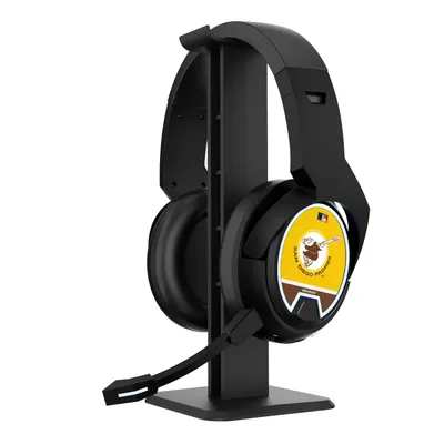 San Diego Padres Throwback Logo Wireless Bluetooth Gaming Headphones & Stand