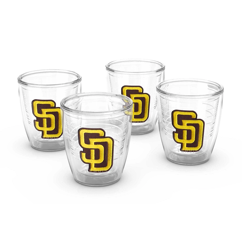 Tervis San Diego Padres paquet de quatre 12 oz. Ensemble de gobelets emblème