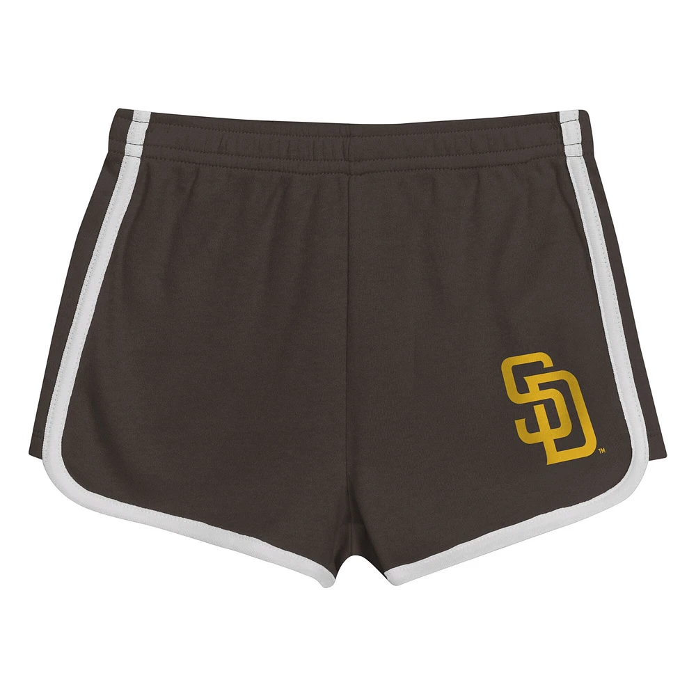 Toddler  Brown San Diego Padres Double Run T-Shirt and Shorts Set