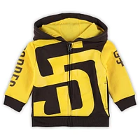 Toddler Brown San Diego Padres Postcard Full-Zip Hoodie