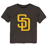 T-shirt marron avec logo principal des San Diego Padres pour tout-petit