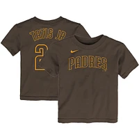 T-shirt avec nom et numéro du joueur des San Diego Padres, Fernando Tatis Jr., marron pour tout-petit