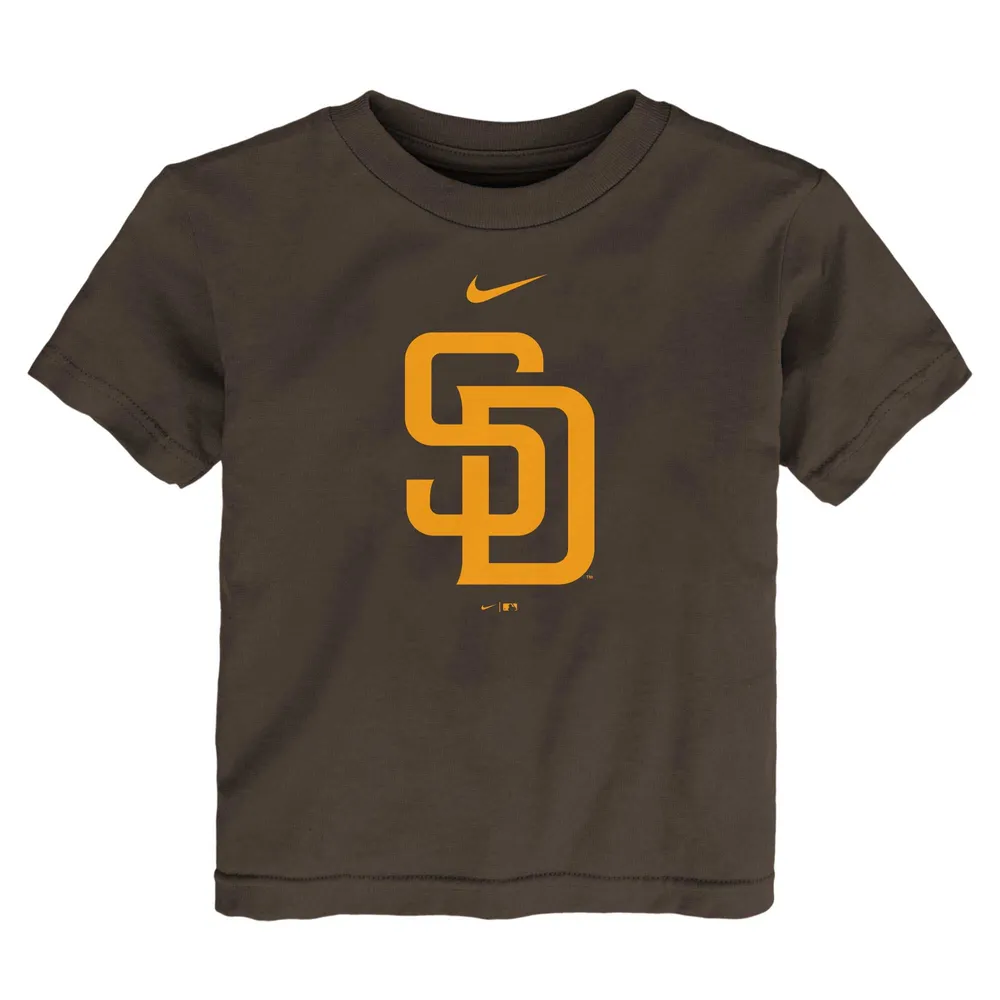 T-shirt Nike marron avec grand logo des San Diego Padres pour tout-petit