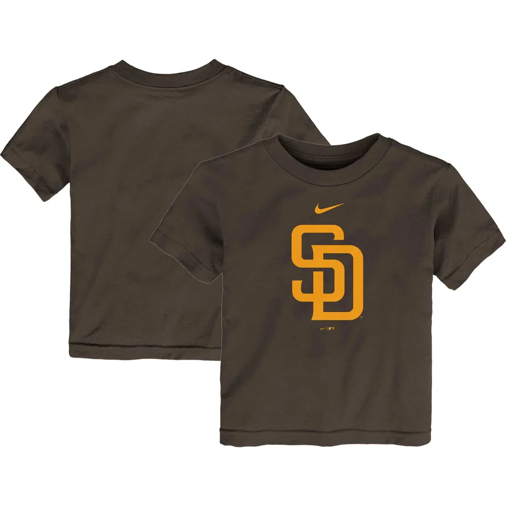 T-shirt Nike marron avec grand logo des San Diego Padres pour tout-petit