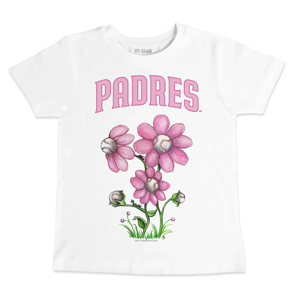 Women's Tiny Turnip White San Diego Padres Stega T-Shirt 