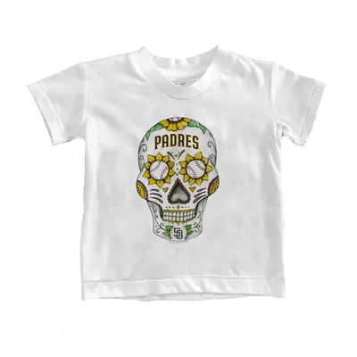 San Diego Padres Tiny Turnip Toddler Sugar Skull T-Shirt - White