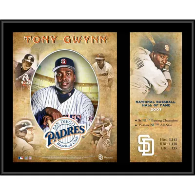 Tony Gwynn San Diego Padres 10.5 x 13 Hall of Fame Sublimated Plaque