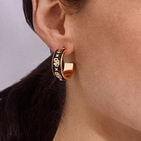 WEAR By Erin Andrews x BaubleBar San Diego Padres Enamel Hoop Earrings