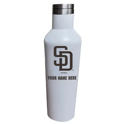 San Diego Padres 17oz. Personalized Infinity Stainless Steel Water Bottle - White