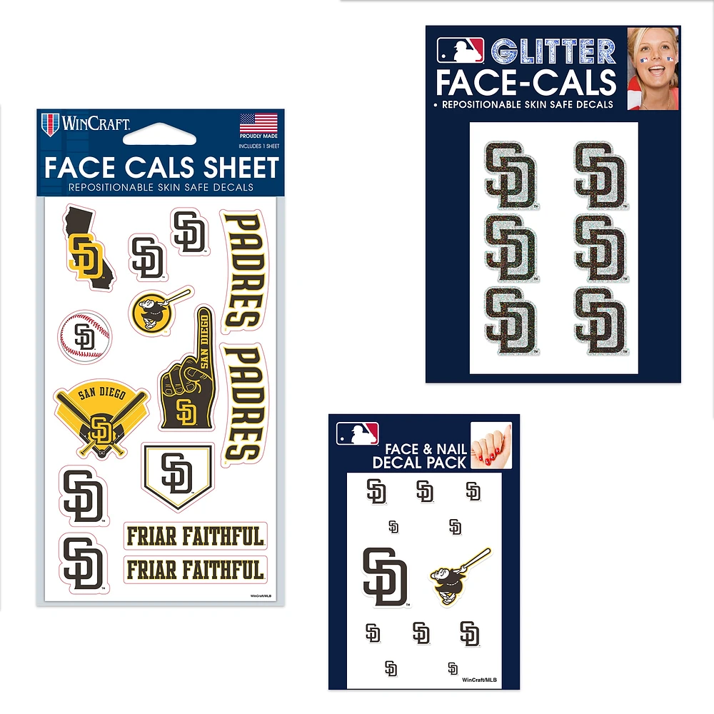 WinCraft San Diego Padres 4" x 7" Waterless Tattoos Set