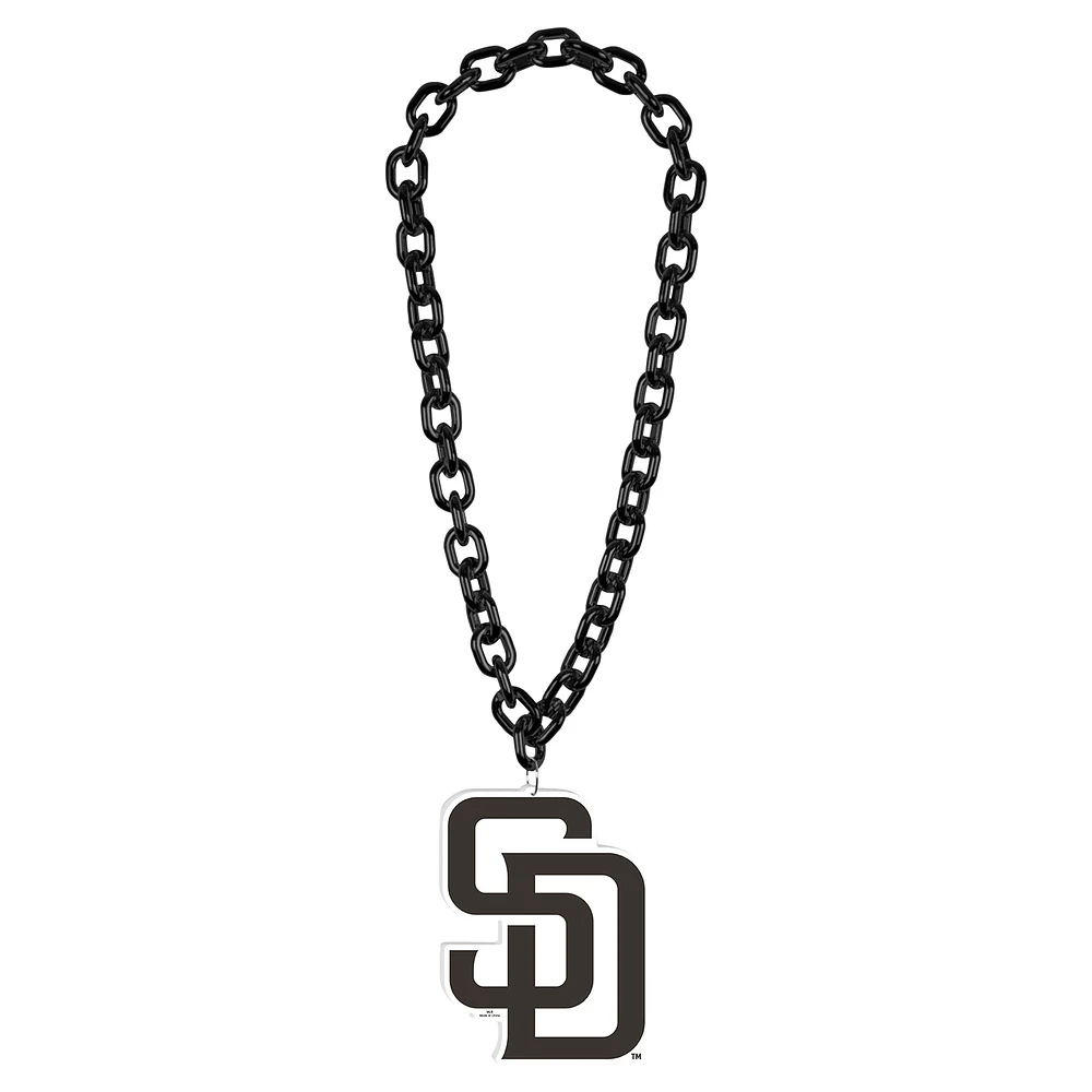 WinCraft Collier avec logo à grande chaîne des Padres de San Diego