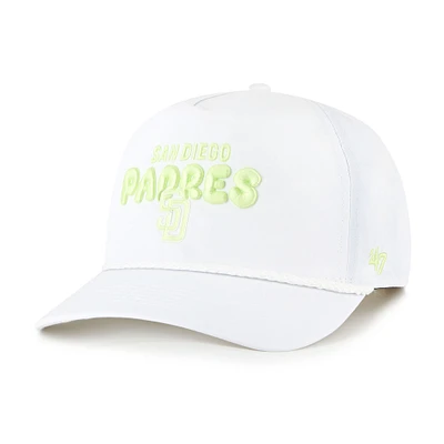 Casquette ajustable Bright Side '47 blanche pour femme des Padres de San Diego