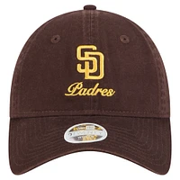 Women's New Era  Brown San Diego Padres Preppy Team 9TWENTY Adjustable Hat