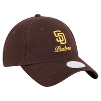 Women's New Era  Brown San Diego Padres Preppy Team 9TWENTY Adjustable Hat