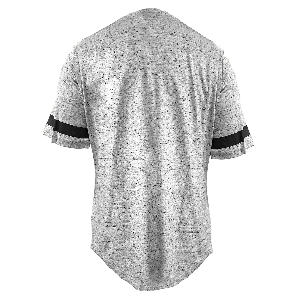 Women's Profile Heather Gray San Diego Padres Lace-Up Fleck T-Shirt