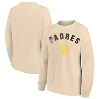 Women's Profile  Oatmeal San Diego Padres Plus French Terry Pullover Sweatshirt