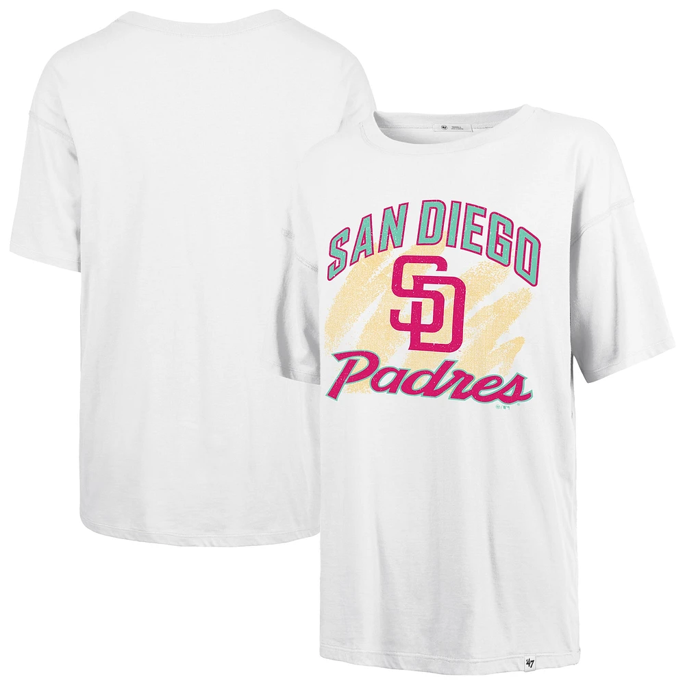 T-shirt blanc vieilli City Connect Sadie pour femme, édition 1947, San Diego Padres