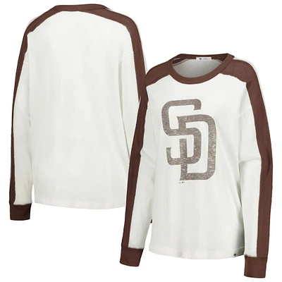 T-shirt blanc à manches longues '47 San Diego Padres Premier Caribou pour femmes