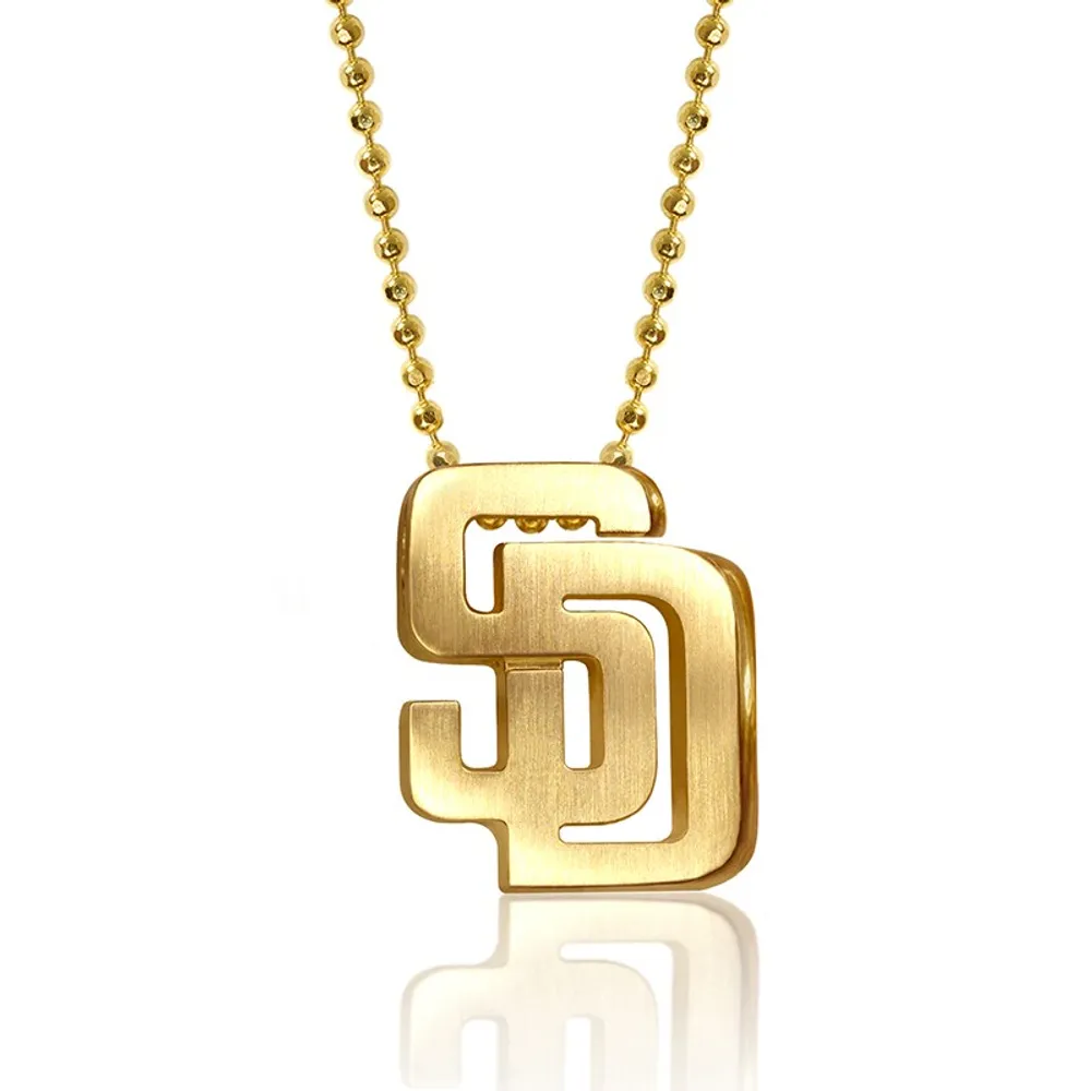 Women's San Diego Padres Alex Woo 14k Yellow Gold Disc Necklace