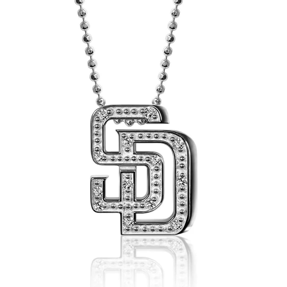 Lids San Diego Padres Alex Woo Women's Little Logo 14kt White Gold &  Diamond Necklace