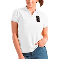 Women's Antigua White San Diego Padres Affluent Polo