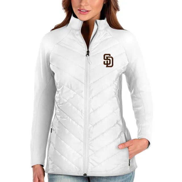 Women's Antigua Black San Diego Padres Links Full-Zip Golf Jacket Size: Large