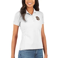 Women's Antigua White San Diego Padres Legacy Pique Polo
