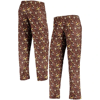 Women's Brown San Diego Padres Retro Print Sleep Pants