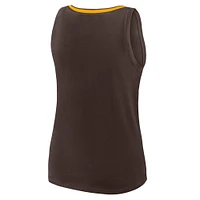 Débardeur marron à col en V pour femme, motif Stellar Win des Padres de San Diego