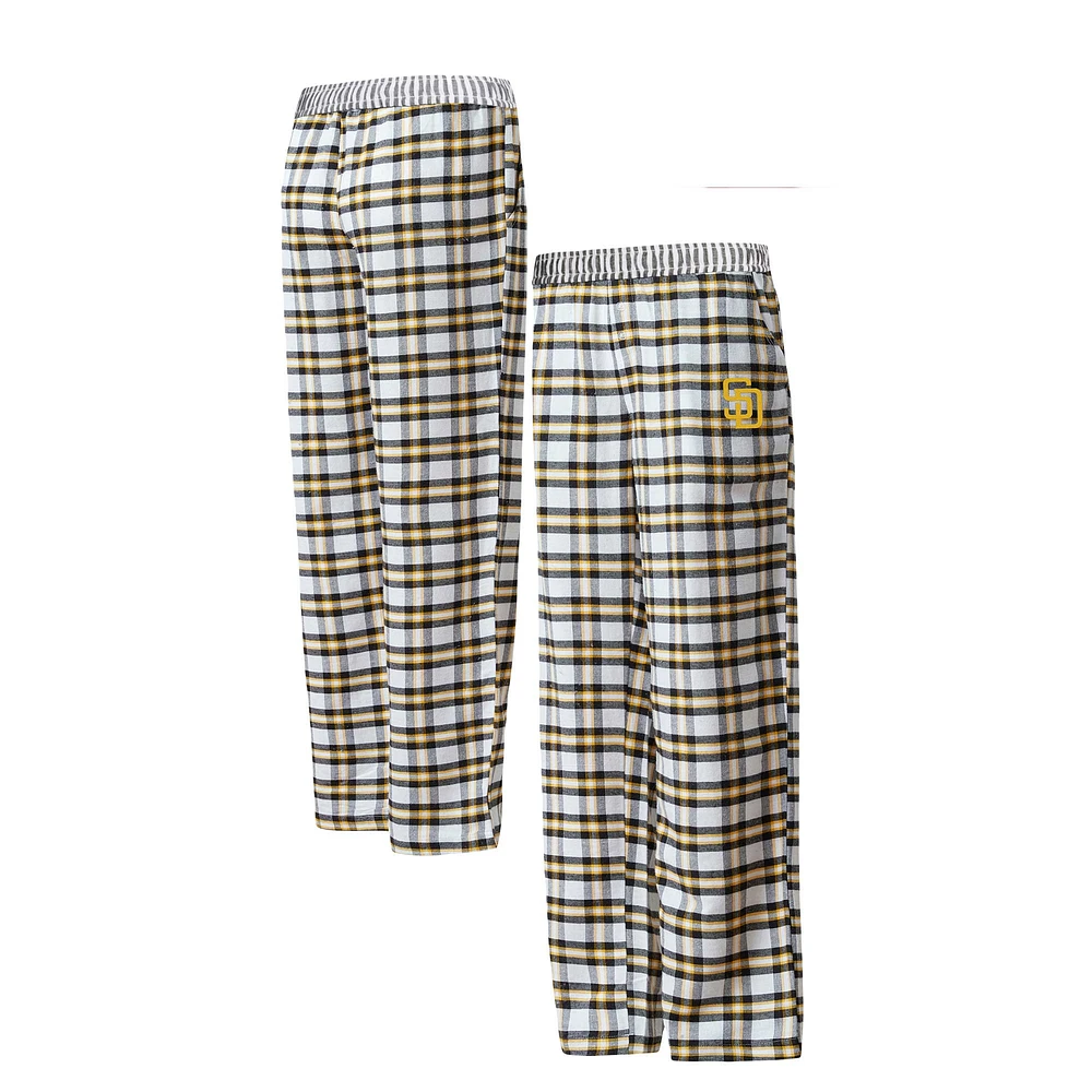 Women's Concepts Sport Black/Gold San Diego Padres Sienna Flannel Sleep Pants