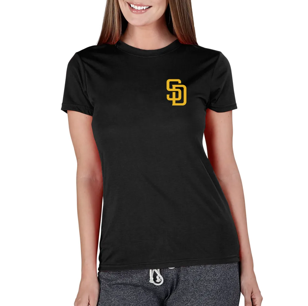 Women's Concepts Sport Black San Diego Padres Marathon Knit T-Shirt 